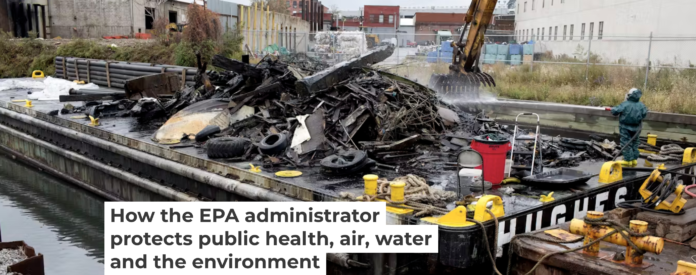 An EPA-sponsored cleanup of toxic waste from the Gowanus Canal, a Superfund site in Brooklyn, N.Y., in 2016. Andrew Lichtenstein/Corbis via Getty Images